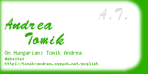 andrea tomik business card